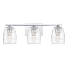 Choose from contactless same day no hardwired installation required sconces swing arm lamps vanity lights wall lights beige black. James Allan Mvbf9544pc Polished Chrome Giles 3 Light 23 1 2 Wide Bathroom Vanity Light With Spun Glass Shades Lightingshowplace Com
