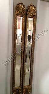 Antique Black And Gold Mirror S 2 Accent Narrow Wall Mirrors Set Antique Gold 6 W B 60 H Patina Ea Horchow New Mirror Wall Antique Mirror Wall Modern Mirror Wall