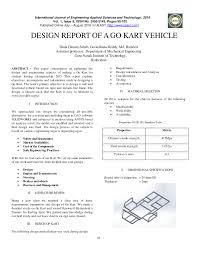 Pdf Design Report Of A Go Kart Vehicle