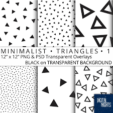 Minimalist Triangles Set 1 Black On Transparent Background Etsy Digital Paper Overlays Transparent Digital Overlays