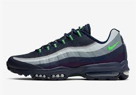 59 99 Men S Nike Air Max 95 Ultra Shoes Navy Blue Grey Deep Purple Electric Green Cq4025 400 Nike Air Max 95 Nike Air Max Nike Air