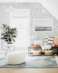 Black And White Accent Wall Ideas Hand Painted Walls Are So Chic Farm House Living Room Home Home Decor