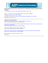Check spelling or type a new query. Pdf Community Structure At Two Compartments Of A Disturbed Mangrove Forests At Pulau Langkawi