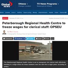 Monday to friday, 9am to 4pm (closing for an hour. Peterborough Regional Health Centre To Freeze Wages For Clerical Staff Opseu Opseu Sefpo