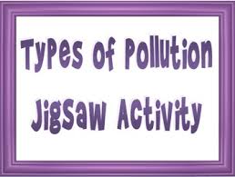 types of pollution jigsaw activity