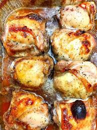 Baked Chicken Thighs With Brown Sugar And Italian Dressing Mix Trisha Dishes Recipe Baked Chicken Thighs Baked Chicken Chicken Thigh Recipes Baked
