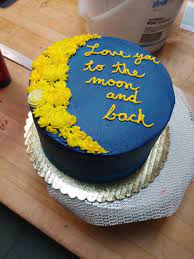 The meyers family has an unnatural obsession with sunnyway cakes, so since the day was already crazy with. To The Moon And Back Birthday Cake For My Mil Cakedecorating