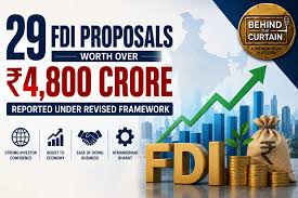 🇮🇳 ₹4,800+ Crore FDI Inflows! 29 FDI proposals reported under India's revised framework, signalling strong investor interest. 📈 #FDI #India #ForeignInvestment #Investment #IndianEconomy MakeInIndia EconomicGrowth BusinessNews IndiaGrowth ...