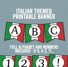 Italian Flag Bunting Printable Any Phrase Diy Italy Party Etsy Italian Party Italy Party Italian Themed Parties