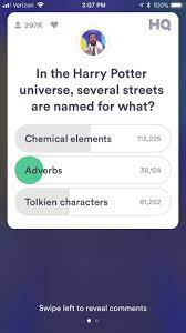 Tune in tonight at 9p et on the hq app. Savage Question On Hq Trivia R Harrypotter