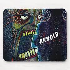 Screaming Your Name Zombie Painting Mouse Pad Zazzle Com In 2020 Graphic Horror Skull Drawing Simple Skull