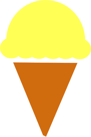 Ice Cream Clip Art - Yellow Ice Cream Scoop Cartoon - (396x595) Png Clipart  Download