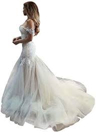 New Queenbridal Cathedral Train Mermaid Wedding Dress Beaded Applique Off Shoulder Bride Dresses Qu89 Fash Wedding Dresses Beaded Bridal Ball Gown Bride Dress