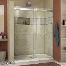 Dreamline Essence 76 In H X 56 In To 60 In W Frameless Bypass Sliding Chrome Shower Door Lowes Com Bypass Shower Door Semi Frameless Shower Doors Frameless Bypass Shower Doors