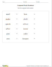 compound word worksheets turtle diary