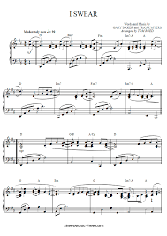Publish, sell, buy and download sheet music and performance licenses! I Swear Sheet Music All 4 One Sheetmusic Free Com