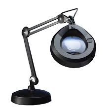 Maxiaids Magnifier Lamp 30in Arm 5d 2 25x Weighted Base Blk