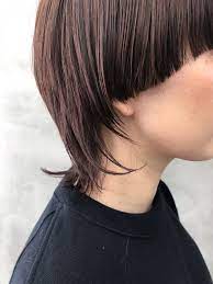 ブラウンベージュ ネオウルフ ショート ウルフカット ヘアスタイルや髪型の写真 画像 テクノカット 個性的 ヘア 30代 ヘアスタイル