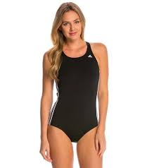 Quadidas Women S 3 Stripe One Piece Swimsuit At Swimoutlet Com Free Shipping Swimsuits One Piece Swimsuits Sporty