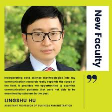 Lingshu Hu, assistant professor of business administration, loves detecting  patterns from mass data and watching cooking shows—but doesn't like to  cook. 👀⁠ ⁠ Get to know him better by checking out the