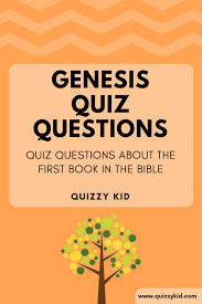 With over 4,500 questions divided into 14 topical sections, trivia buffs will be tested on such topics as crimes and punishments, military matters, things to eat and drink, and matters of life and death. Genesis Bible Quiz Quizzy Kid
