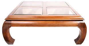 Ming Style Coffee Table Made By Henredon Beveled Smoked Glass Inserts Coffee Table Coffee Table Styling Wrought Iron Table