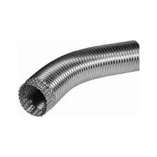Tubo flessibile in alluminio estensibile d.100 mm per realizzare condotte di aria calda da stufe e caminetti a legna e pellet. Tubo Flessibile In Alluminio Allungabile Fino A 3 Mt Da Mm 250 Lorini Srl