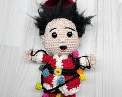 Santa Christmas Lights Crochet Doll Pattern (PDF Pattern)