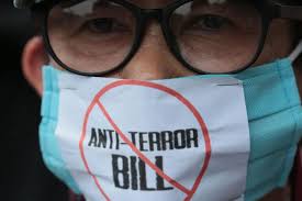 Arrested for human trafficking, polluting the environment and even the misuse of credit cards if those offenses are thought to be related to terrorist groups. Lawyers Other Groups Terrified By Anti Terror Bill Here S Why Onenews Ph
