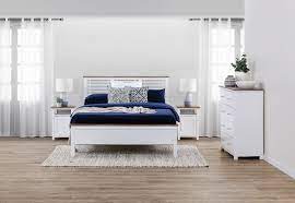 Nantes 4 piece queen bedroom suite. White Pewter Kota 4 Piece Queen Bed Suite Amart Furniture
