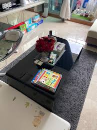 You probably didn't expect one piece of glass to serve as a coffee table. Coffee Table Glass Black One Piece Furniture Home Living Furniture Tables Sets On Carousell