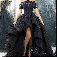 There are times when a solid back is not enough to represent your one of a kind look. Wedding Dress Short Front Long Back Strapless A Line Floor Length Black Lace Wedding Gown Wedding Dresses Aliexpress