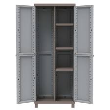 L'armadio è disponibile nella versione smontabile, ma. Armadio Alto Esterno In Resina Due Ante Portascope Rattan Da Balcone Giardino