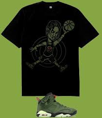 New Black Olive Green Infrared Travis Scott Shirt Cactus Jack Cajmear Retro Tee Travis Scott Shirt Retro Tee Shirts