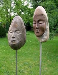 Stelen Stabobjekte Kunst Atelier Pazatka Stelen Garten Steinskulptur Sandstein