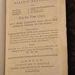 East India Registers, Bengal, Madras, and Bombay Army and Civil Service Lists &c. – Bates and Hindmarch
