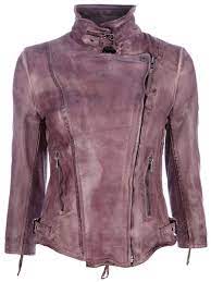 Muubaa Distressed Jacket Distressed Leather Jacket Distressed Jacket Purple Leather Jacket