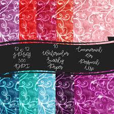 10 Watercolor Swirly Digital Craft Papers Instant Download  Scrapbook -  Etsy