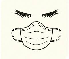 Face Mask Svg Cliparteyelashes With Facemask Svg File Etsy In 2020 Face Mask Svg Face