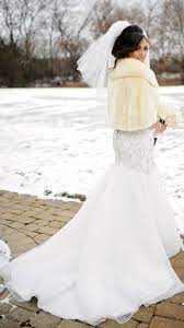 Winter Wedding Fur Coat Mermaid Wedding Dreas Allurecouture Winterwedding Furcoat Mermaidweddin Allure Couture Wedding Dresses Lace Mermaid Wedding Dress