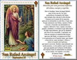 Santoral Catolico Oracion A San Rafael Arcangel Oracion De San Rafael San Rafael Arcangel Arcangel Rafael