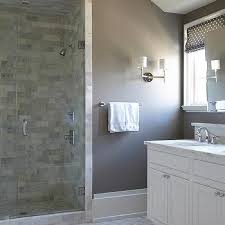 Simple bathroom design for small space. Warm Gray Brown Bathroom Wall Paint Design Ideas