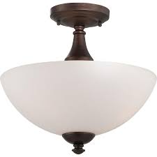 Upgrade to one of these for free: Lowe S 13 In Prairie Bronze Transitional Incandescent Semi Flush Mount Light Lw Sc532278 From Lowe S Accuweather Shop