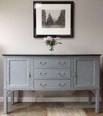 Antique Edwardian Victorian French Style Grey Painted Sideboard Dresser Hall Painted Sideboard Grey Painted Sideboards Refurbished Furniture
