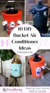 Bucket, styrofoam liner, pvc pipe, small fan, and ice. 10 Homemade Diy Bucket Air Conditioner Ideas Diy Ac