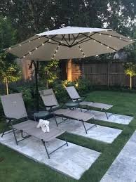 Hampton Bay 11 Ft Led Round Offset Outdoor Patio Umbrella In Chili Red Yjaf052 The Home Depot In 2020 Outdoor Patio Umbrellas Backyard Shade Backyard