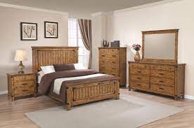 Bedroom furniture, entertainment centers, entertainment wall units, home office furniture, dining room furniture, living room furniture and many other things. Coaster Furniture Brenner 4 Piece Panel Bedroom Set In Rustic Honey