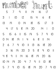 Number Identification Number Hunt Say The Number Students Highlight It Or Stamp It With A Bingo Dauber Preschool Math Math Kindergarten Math