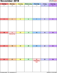Klik cetak slip pendaftaran untuk rujukan dari semasa ke semasa. November 2019 Calendar Templates For Word Excel And Pdf