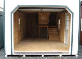 12x20 Two Story Shed Inside With Staircase Turn Into A Cabin Shed Prefab Sheds Big Sheds